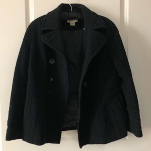 Black Double Breasted Pea Coat